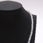 01-512 Бусы из натурального граненного индийского лунного камня, длина 45 см 01-512 Бусы из натурального граненного индийского лунного камня, длина 45 см